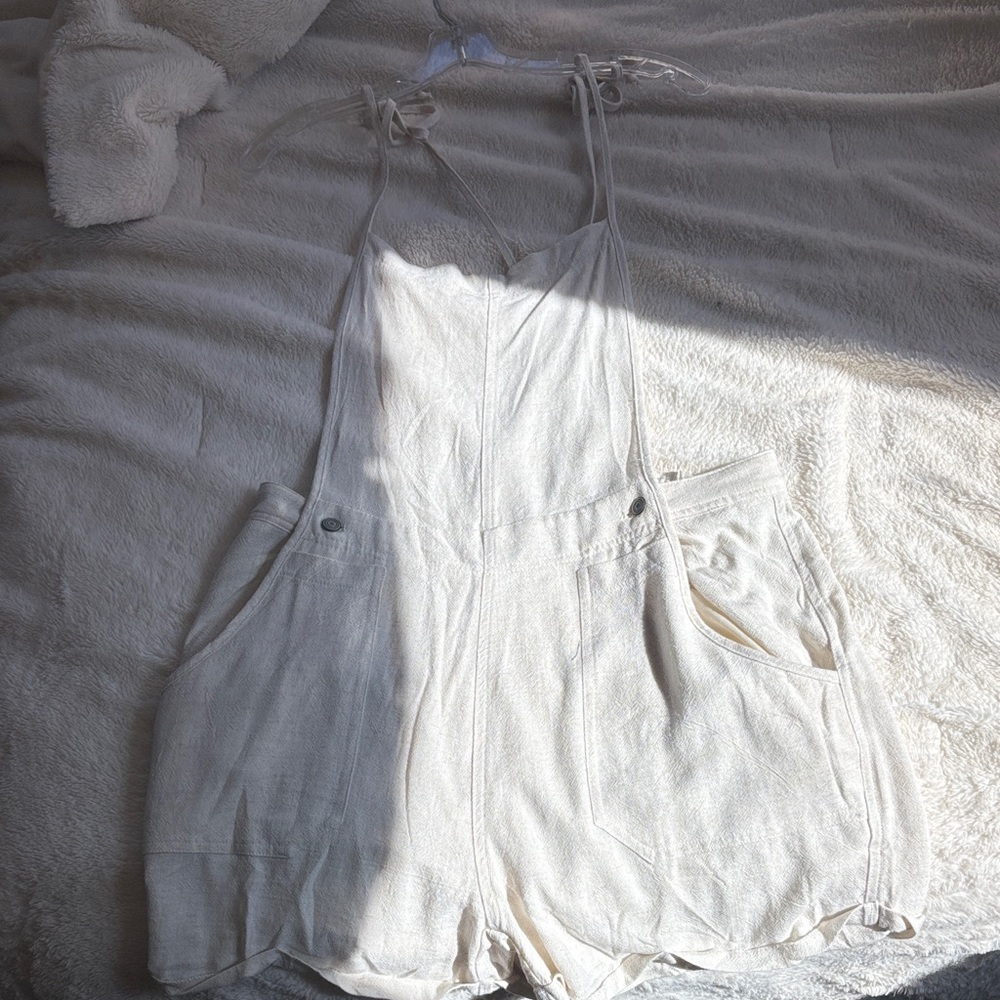 Off White Overalls with Pockets